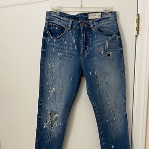 Ripped boyfriend jeans